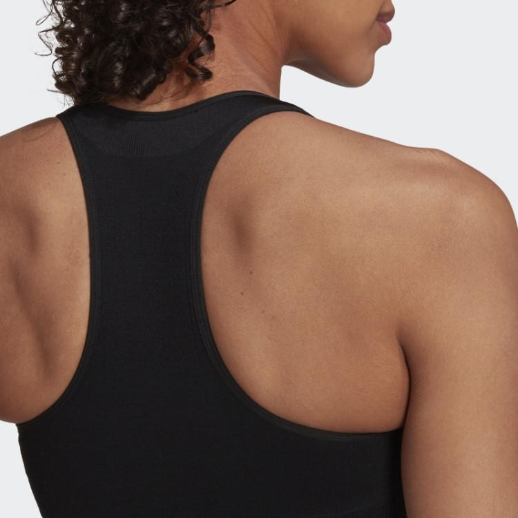 Sutiã De Lã Merino Sem Costura Adidas Running De Suporte Médio Preto