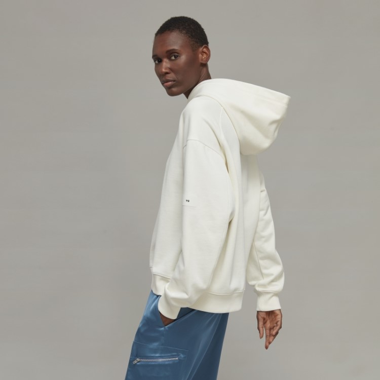 Y-3 Moletom Com Capuz Quadrado Felpudo De Algodão Orgânico Adidas Fashion