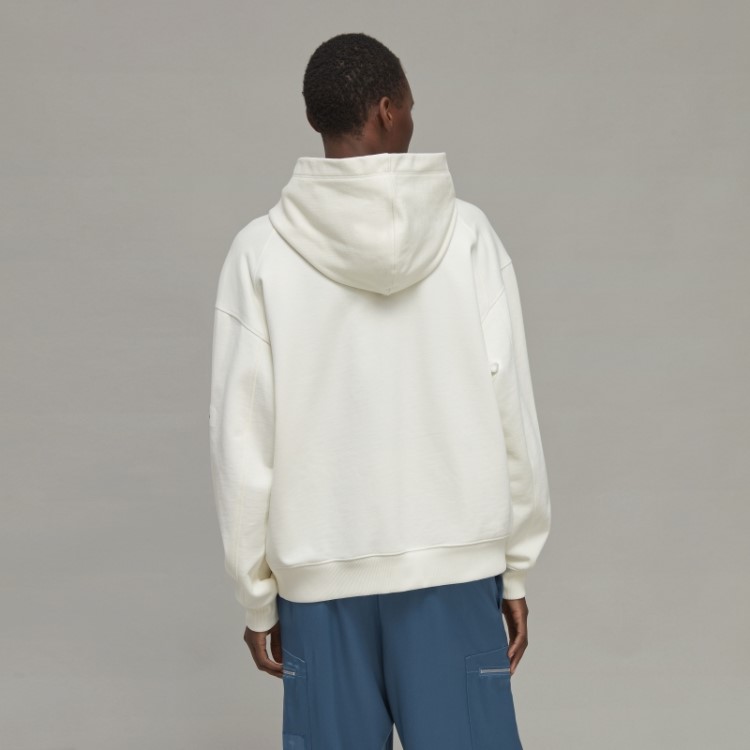 Y-3 Moletom Com Capuz Quadrado Felpudo De Algodão Orgânico Adidas Fashion