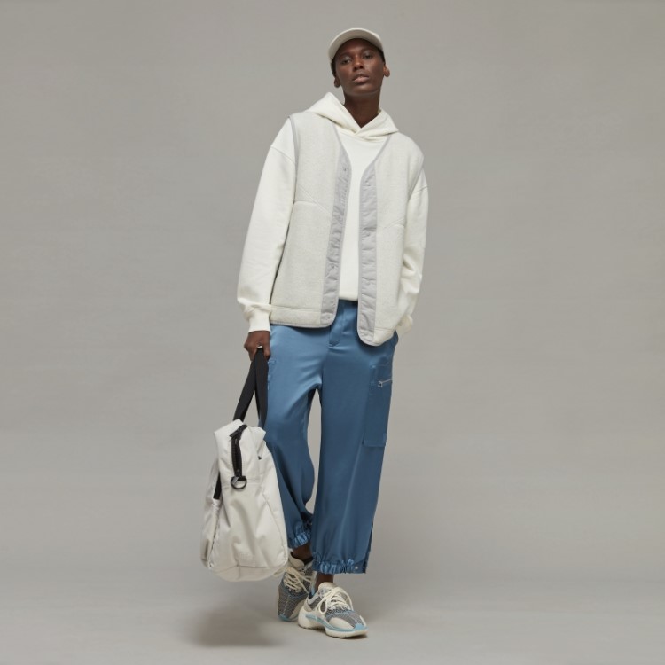 Y-3 Moletom Com Capuz Quadrado Felpudo De Algodão Orgânico Adidas Fashion