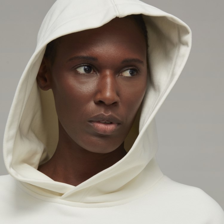 Y-3 Moletom Com Capuz Quadrado Felpudo De Algodão Orgânico Adidas Fashion