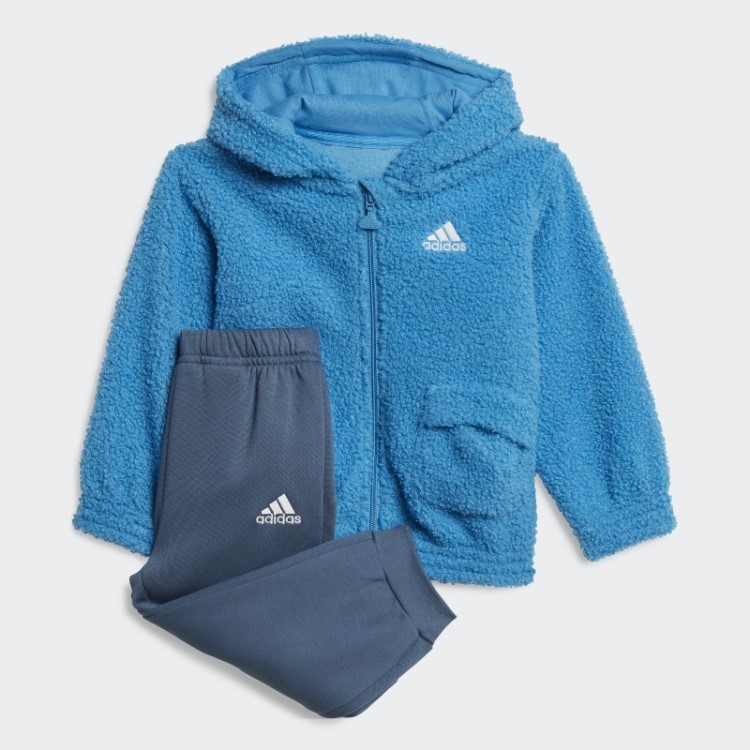 Conjunto Jogger De Pelúcia Com Capuz (gênero Neutro) Azul Adidas