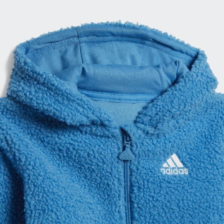 Conjunto Jogger De Pelúcia Com Capuz (gênero Neutro) Azul Adidas