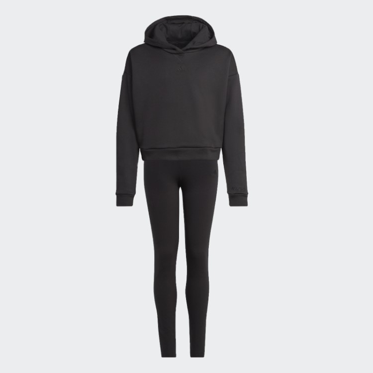 Agasalho De Moletom Com Capuz Preto Adidas