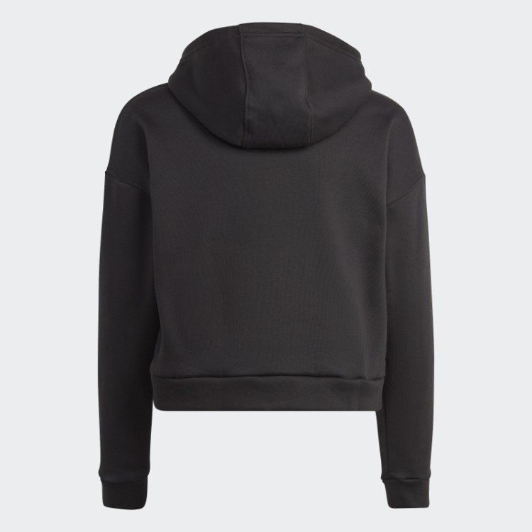 Agasalho De Moletom Com Capuz Preto Adidas