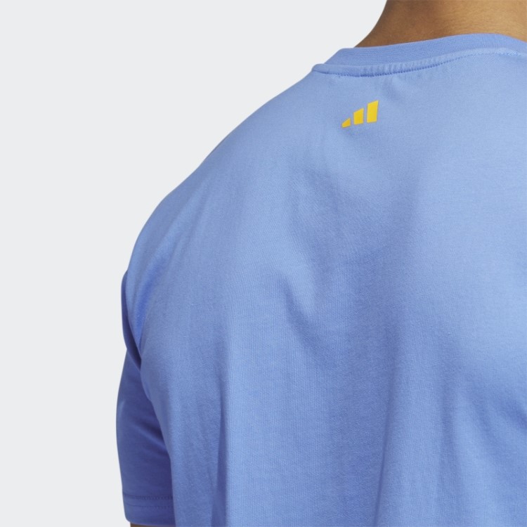 Camiseta De Basquete De Manga Curta Lil Listra Colchete Azul Adidas