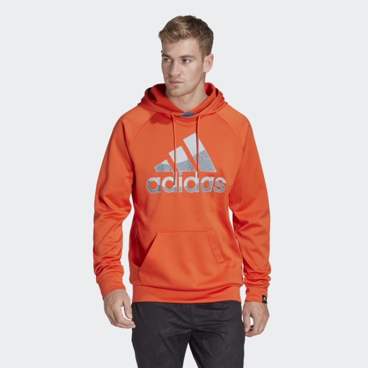 Moletom Com Capuz Aeroready Game And Go Big Logo Adidas Laranja