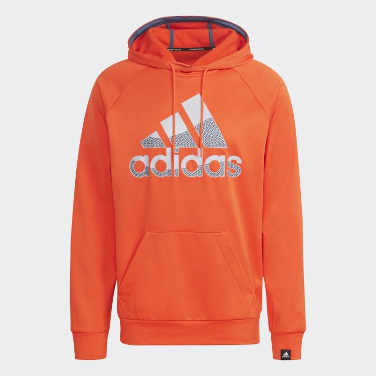 Moletom Com Capuz Aeroready Game And Go Big Logo Adidas Laranja
