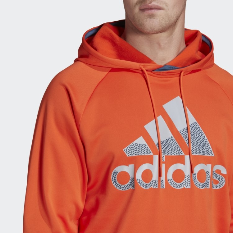 Moletom Com Capuz Aeroready Game And Go Big Logo Adidas Laranja