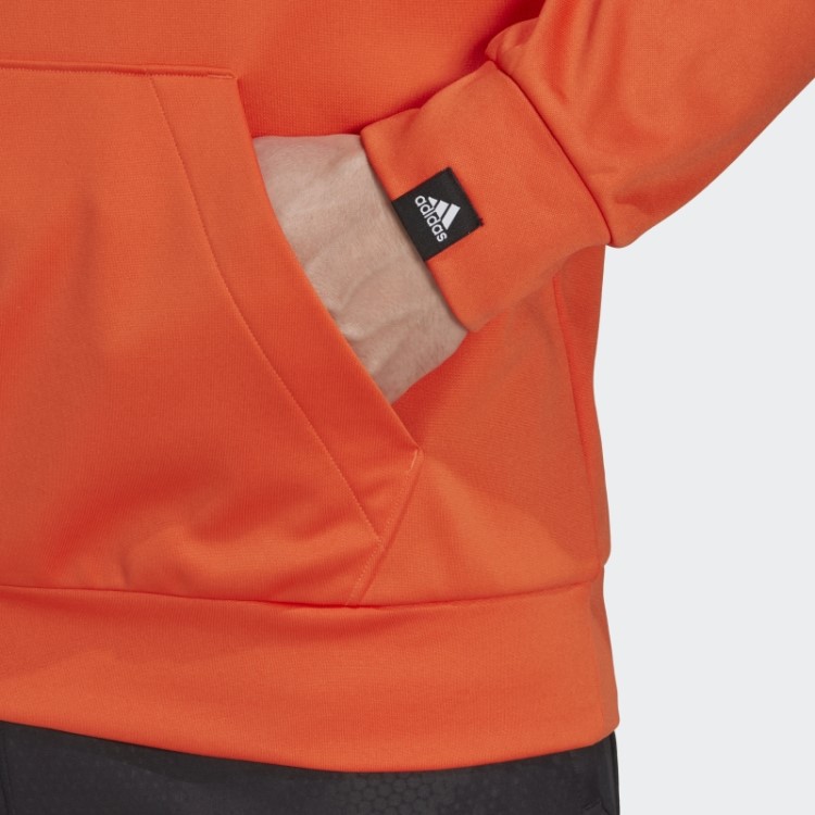 Moletom Com Capuz Aeroready Game And Go Big Logo Adidas Laranja