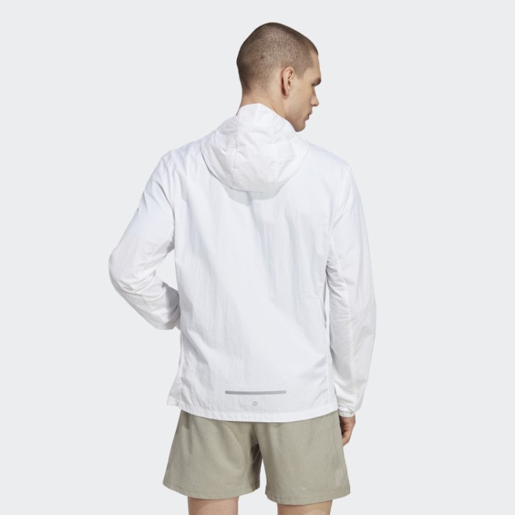 Jaqueta Branca De Aquecimento Para Maratona Adidas