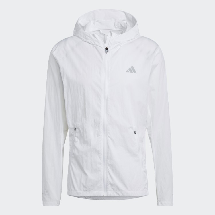 Jaqueta Branca De Aquecimento Para Maratona Adidas