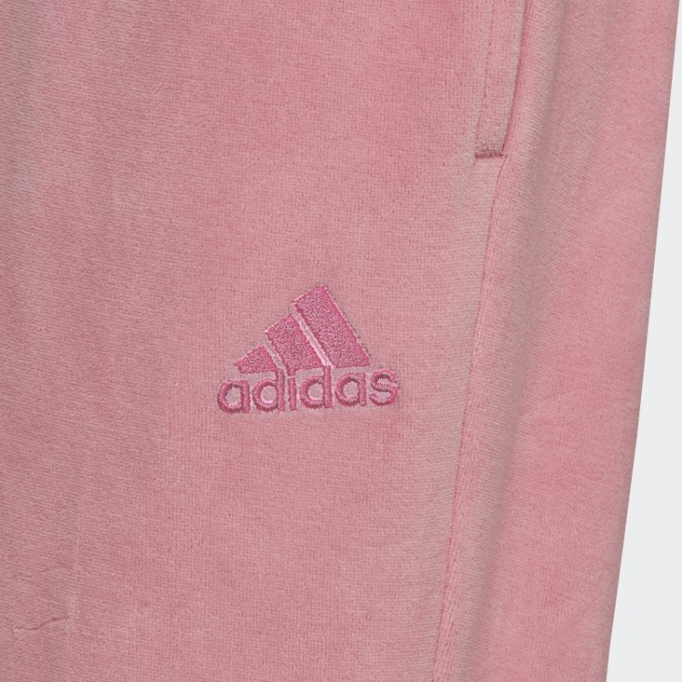Calça Regular Rosa Adidas Lounge Velour