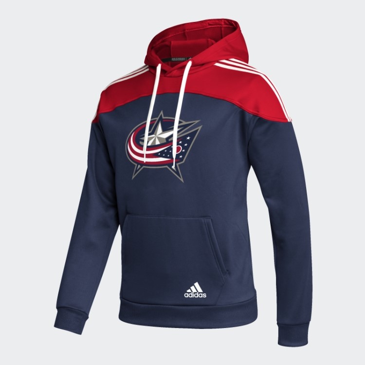 Adidas Jaqueta Azul Pulôver Com Capuz Vermelho