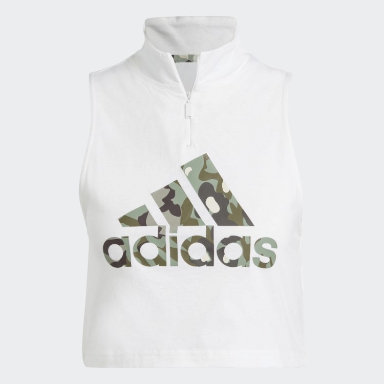Regata Branca Com Estampa Adidas