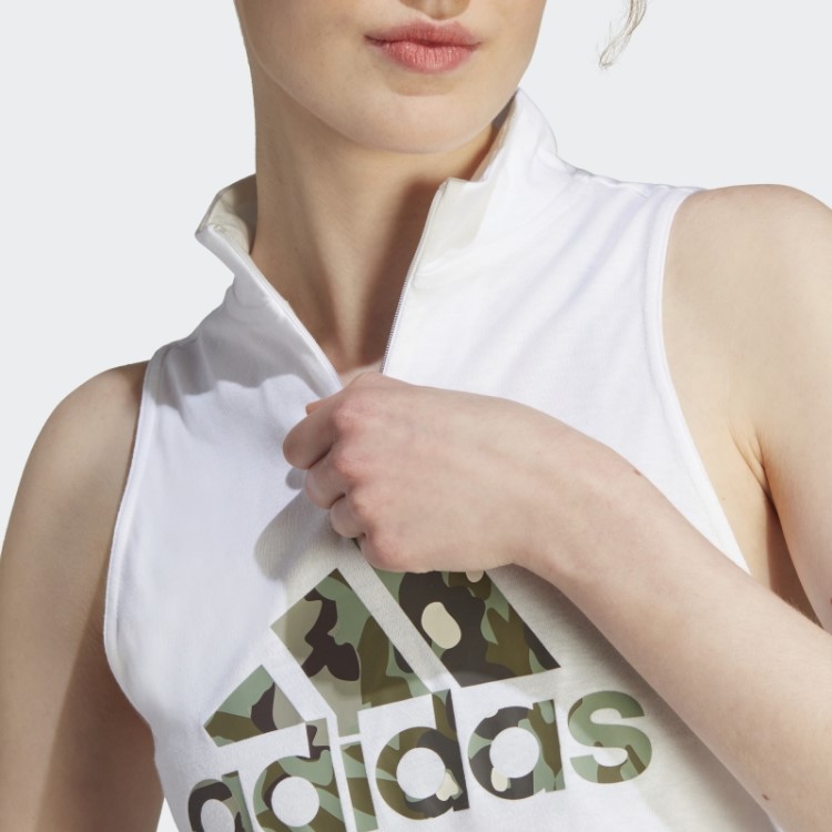 Regata Branca Com Estampa Adidas