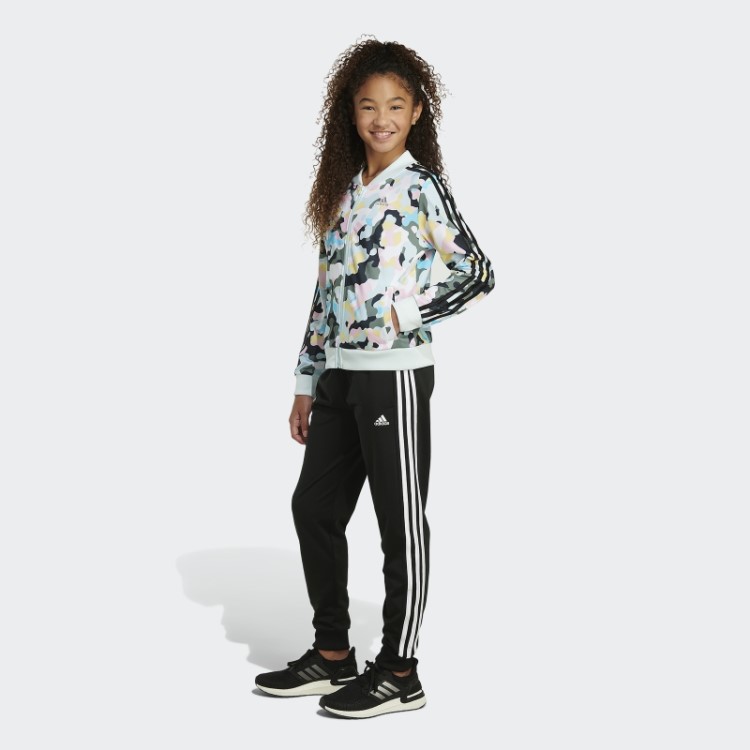 Jaqueta Branca Com Estampa Allover Das Três Listras Adidas