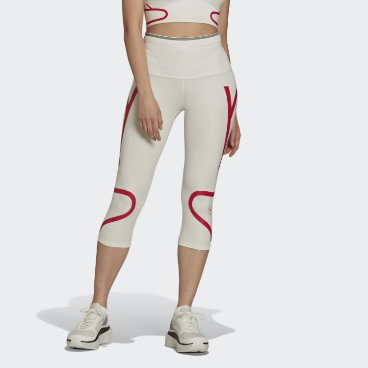 Adidas Branco Por Stella Mccartney Truepace Heat.rdy 3/4 Moda Calças Justas