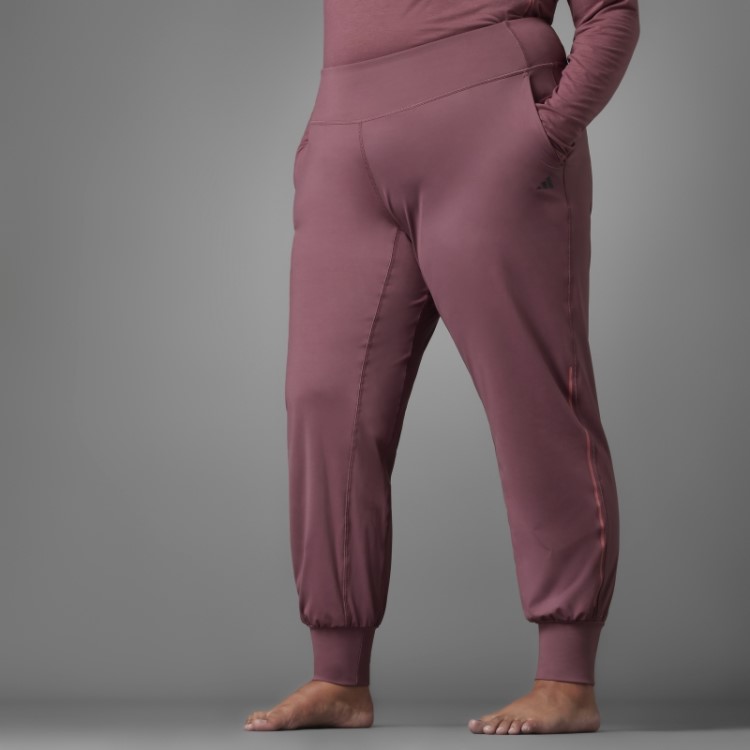 Calças De Ioga De Equilíbrio Autêntico Bordô (tamanho Grande) Adidas