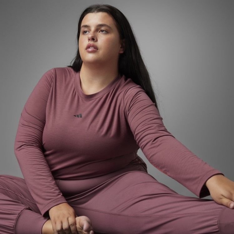 Calças De Ioga De Equilíbrio Autêntico Bordô (tamanho Grande) Adidas