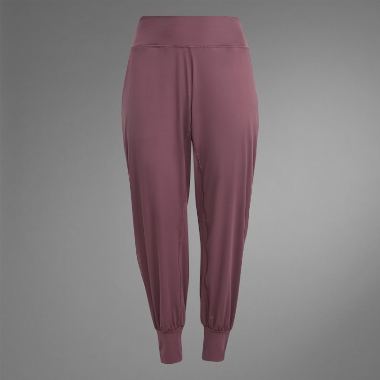 Calças De Ioga De Equilíbrio Autêntico (tamanho Grande) Adidas Bordô