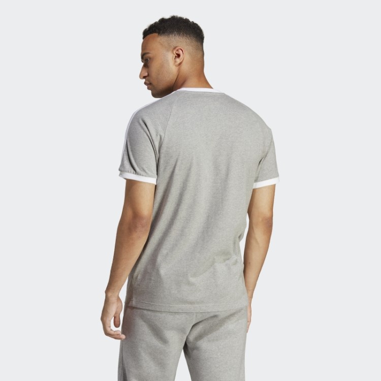 Camiseta Cinza Média Com As Três Listras Adidas Adicolor Classics