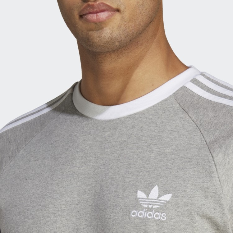 Camiseta Adicolor Classics 3 Listras Cinza Médio Adidas
