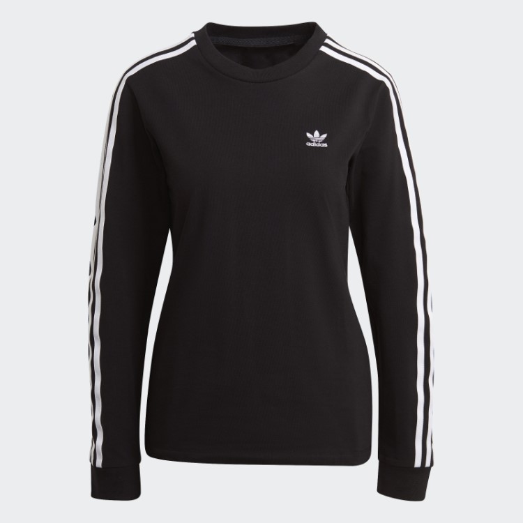Camiseta Manga Longa Adicolor Classics Preta Adidas