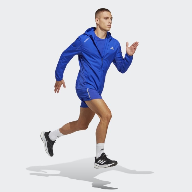 Jaqueta De Corrida Azul Adidas Marathon