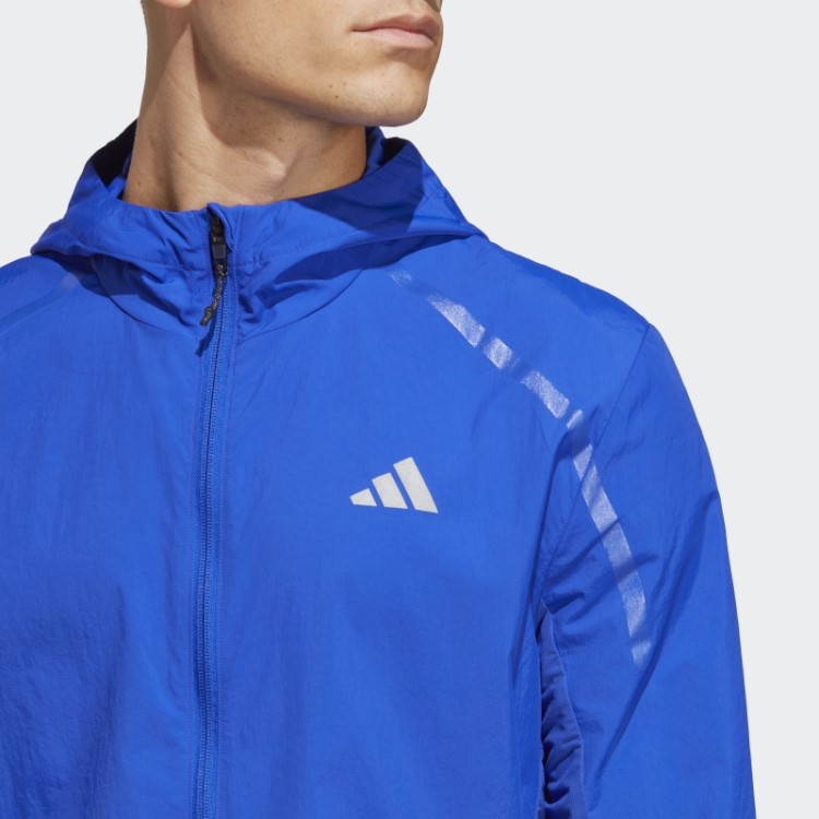 Jaqueta De Corrida Azul Adidas Marathon