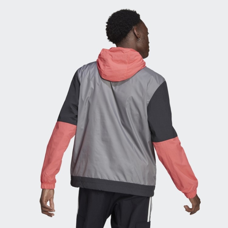 Blusão Cinza Adidas Adventure Bloqueado Quente