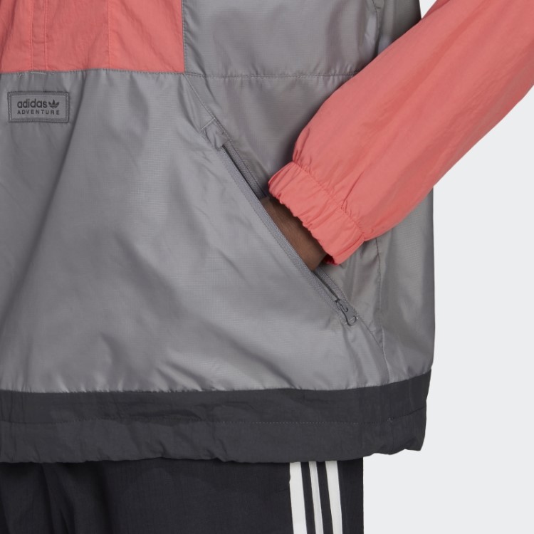 Blusão Cinza Adidas Adventure Bloqueado Quente