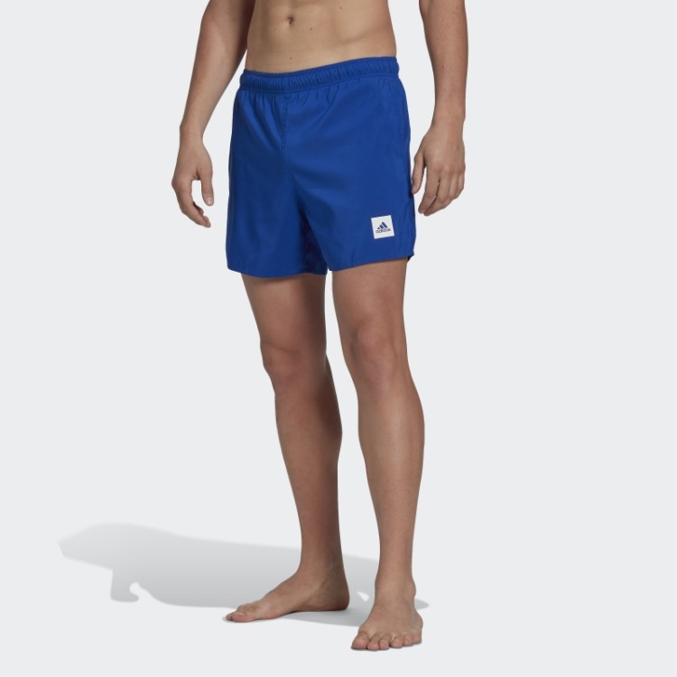 Bermuda De Natação Lisa Azul Royal Adidas Curta