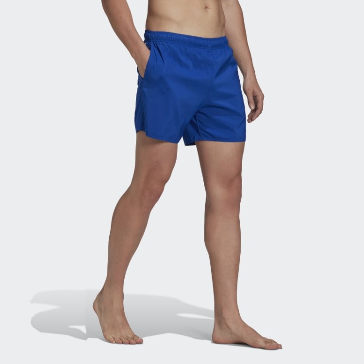 Bermuda De Natação Lisa Azul Royal Adidas Curta