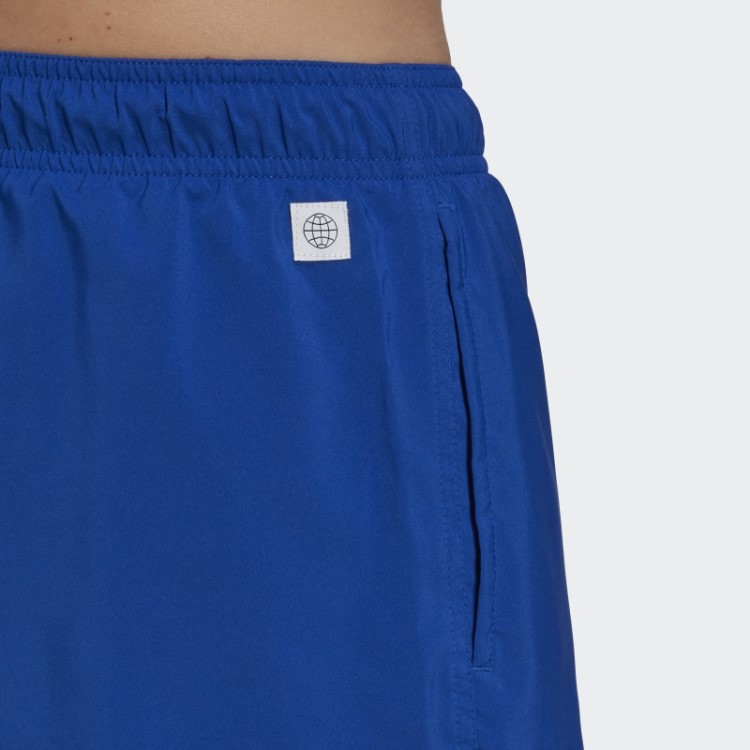 Bermuda De Natação Lisa Azul Royal Adidas Curta