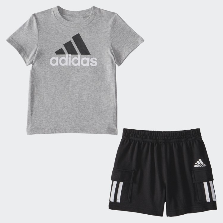 Conjunto Curto Adidas Ib Sstee Cargo Cinza Urze