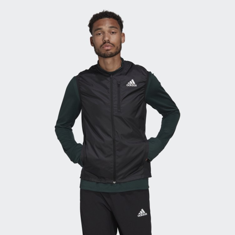 Preto Possui O Colete De Corrida Adidas