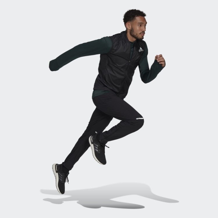 Preto Possui O Colete De Corrida Adidas