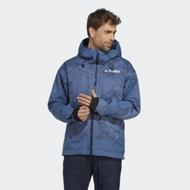 Adidas Jaqueta De Aço Terrex Com 2 Camadas E Isolamento Gráfico De Neve