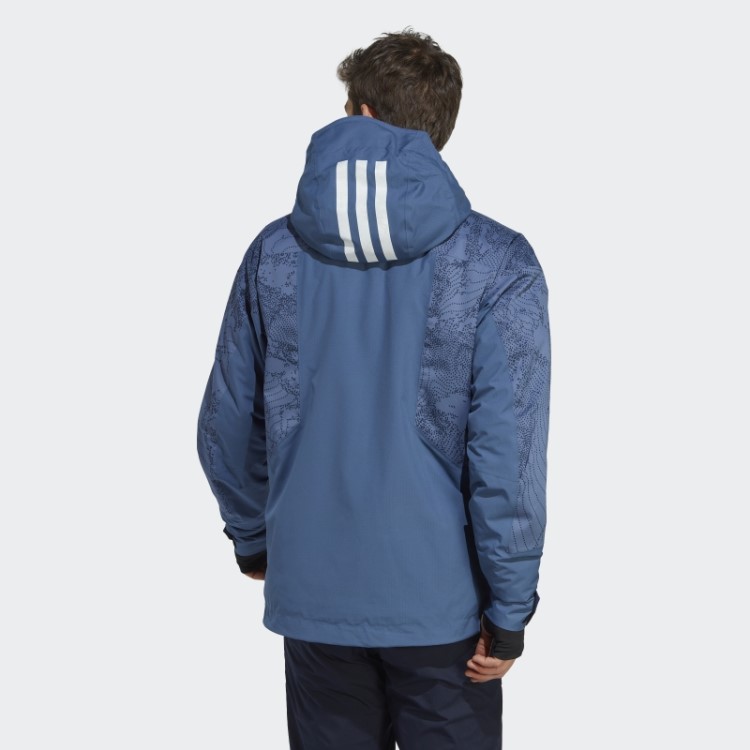 Adidas Jaqueta De Aço Terrex Com 2 Camadas E Isolamento Gráfico De Neve
