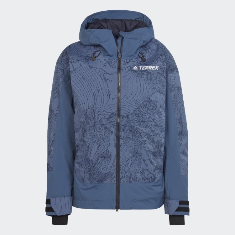 Adidas Jaqueta De Aço Terrex Com 2 Camadas E Isolamento Gráfico De Neve