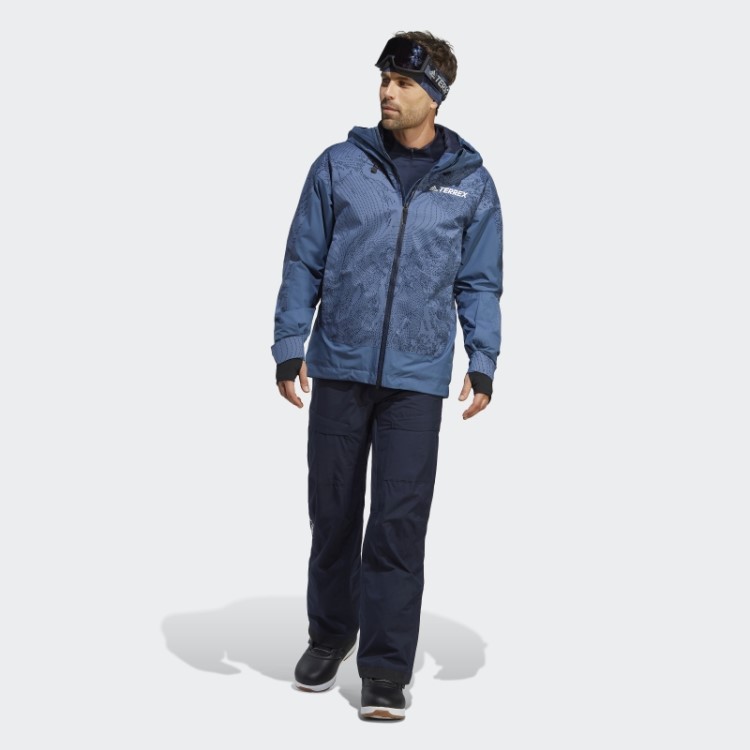 Adidas Jaqueta De Aço Terrex Com 2 Camadas E Isolamento Gráfico De Neve