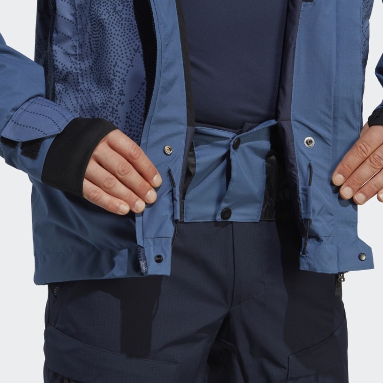 Adidas Jaqueta De Aço Terrex Com 2 Camadas E Isolamento Gráfico De Neve