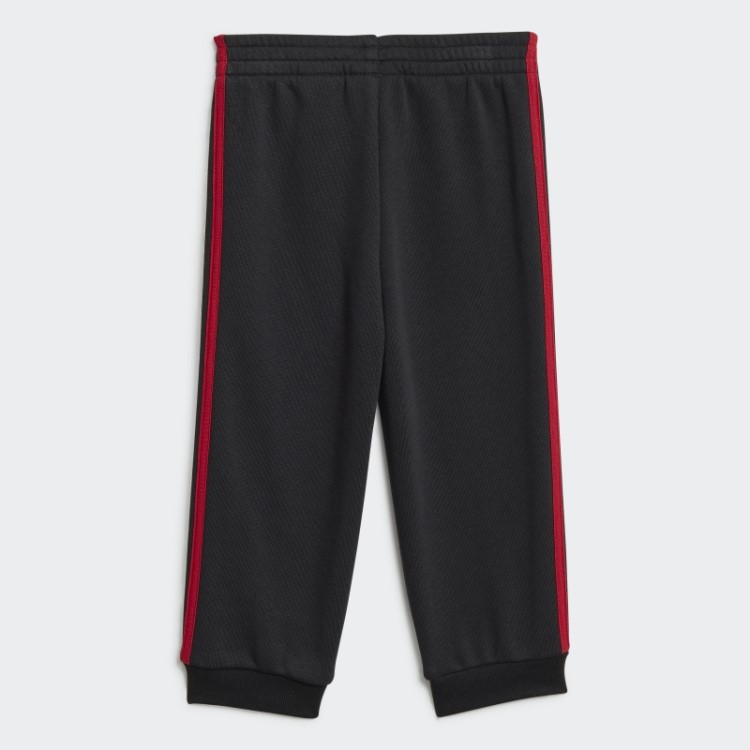 Conjunto Manchester United 3 Listras Baby Jogger Preto Adidas