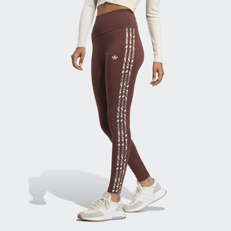 Leggings Adidas Animal Print Abstrato Ruivo
