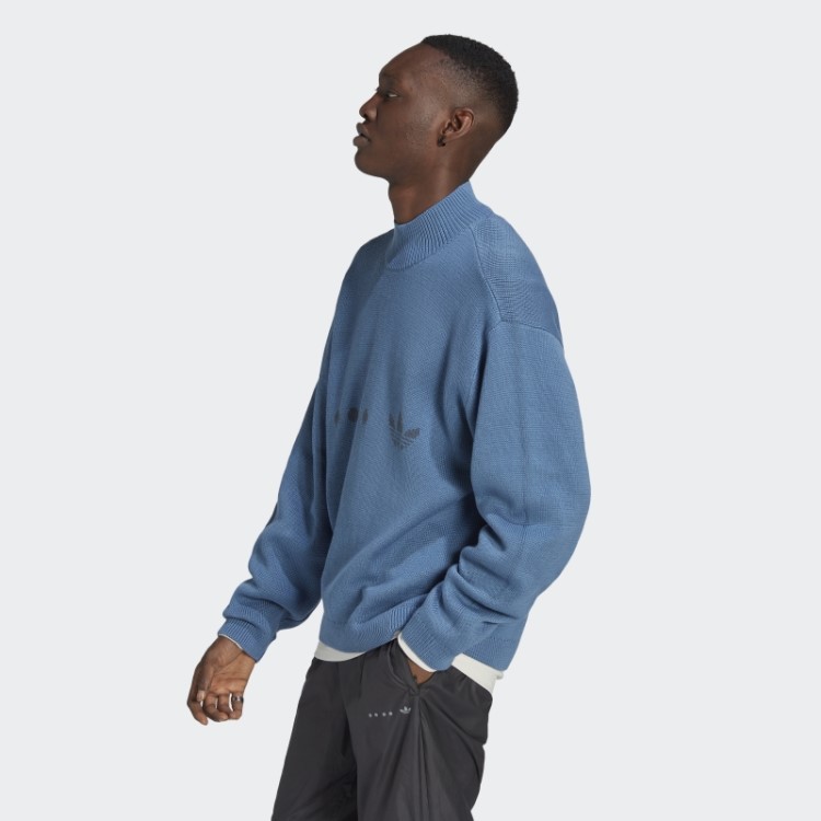 Suéter De Tricô Adidas Reclaim Azul Alterado