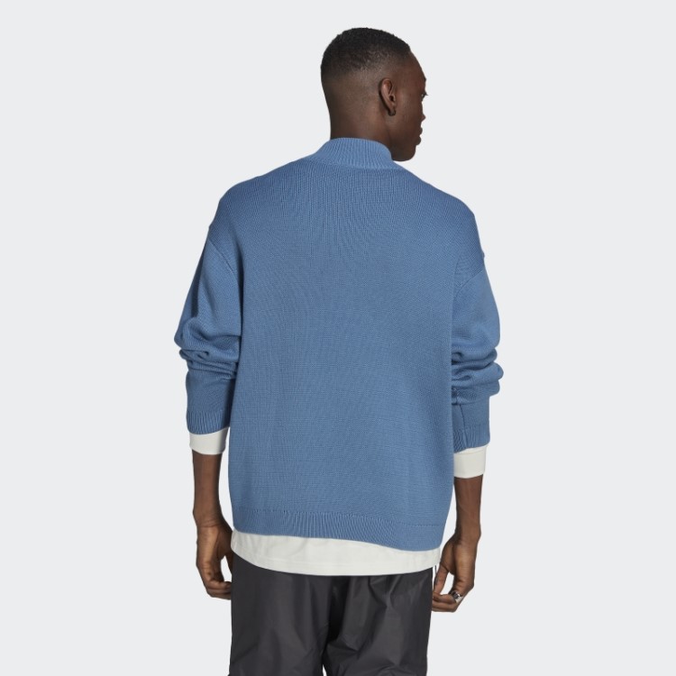 Suéter De Tricô Adidas Reclaim Azul Alterado