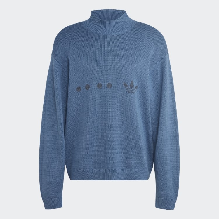 Suéter De Tricô Adidas Reclaim Azul Alterado
