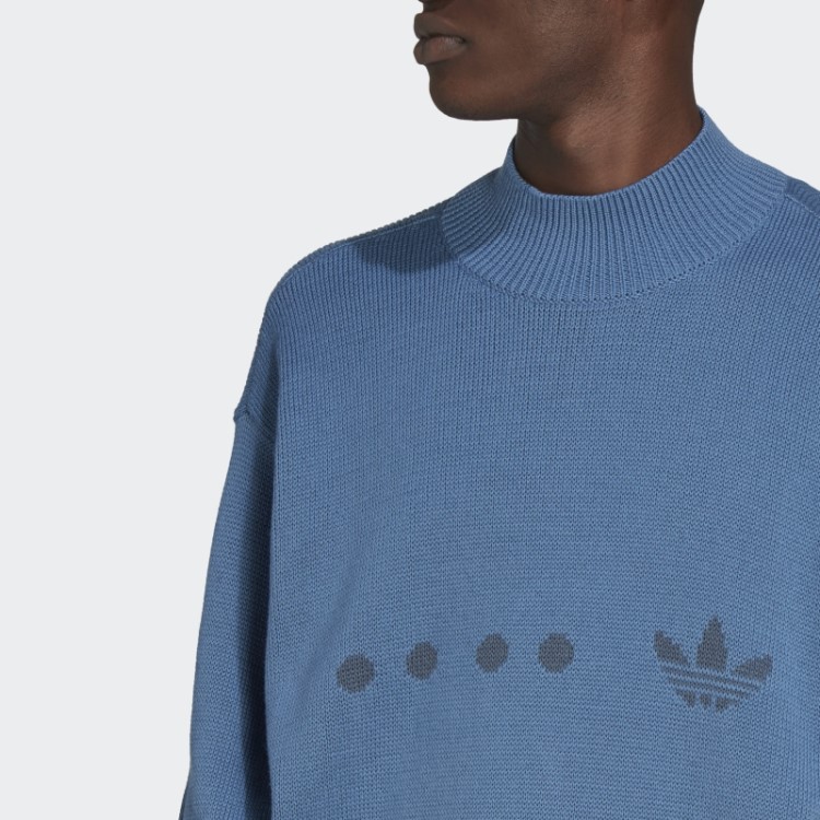 Suéter De Tricô Adidas Reclaim Azul Alterado