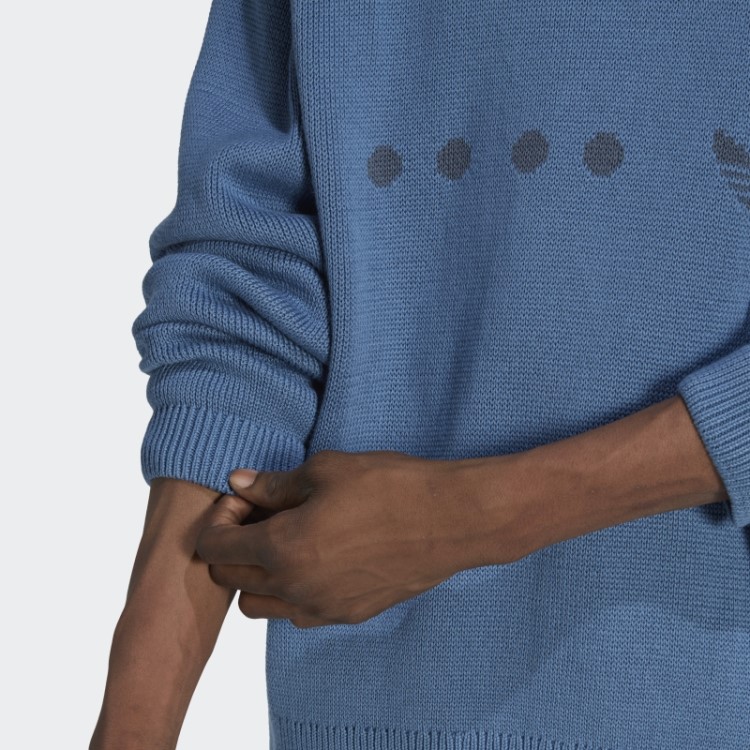 Suéter De Tricô Adidas Reclaim Azul Alterado
